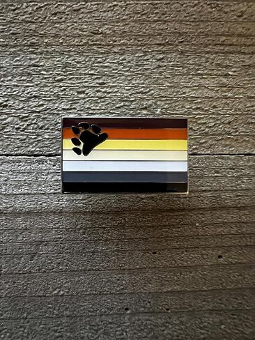 Bear Pride Flag Lapel Pins 1" x 5/8" - Silver Edition in Saudi Arabia