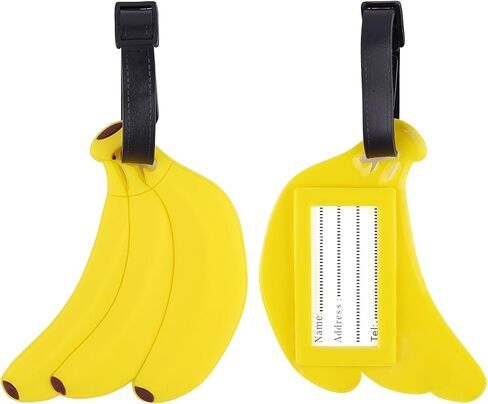 Framendino, 2 Pack Banana Fruit Silicone Luggage Tags Funny for Travel Suitcases Backpacks Bags in Saudi Arabia