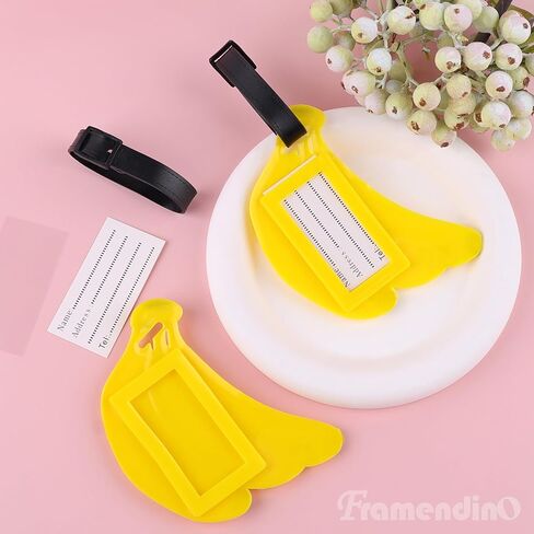 Framendino, 2 Pack Banana Fruit Silicone Luggage Tags Funny for Travel Suitcases Backpacks Bags in Saudi Arabia