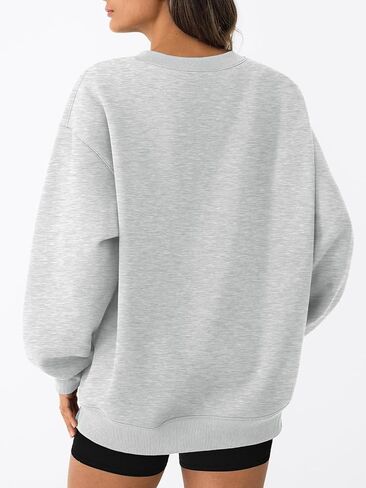 Trendy Queen Womens Oversized Sweatshirts Hoodies Fall Fashion 2024 Outfits Winter Clothes Sweaters Preppy V Neck Teen Girls in Kuwait