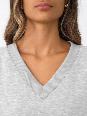 Trendy Queen Womens Oversized Sweatshirts Hoodies Fall Fashion 2024 Outfits Winter Clothes Sweaters Preppy V Neck Teen Girls in Kuwait