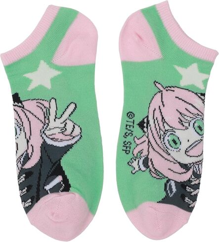 Bioworld Spy X Family Anya Facial Expressions Women's 5-Pair Ankle Socks in Saudi Arabia