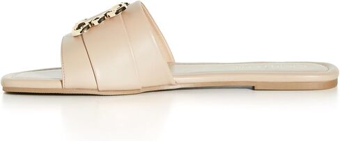 City Chic Women's Apparel Women's WIDE FIT PLUS SIZE SLIDE BEJEWEL Sandal, NUDE, 13 in Saudi Arabia