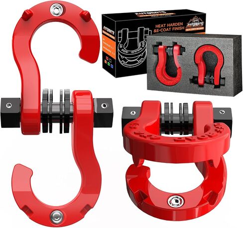 Autobots D Ring Stackles D Rings Hucked Duty 66138LB قوة كسر مع 7/8 PIN السطح السحب لسحب وملحقات استرداد الطرق الوعرة الأحمر in Kuwait