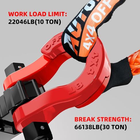 Autobots D Ring Stackles D Rings Hucked Duty 66138LB قوة كسر مع 7/8 PIN السطح السحب لسحب وملحقات استرداد الطرق الوعرة الأحمر in Kuwait