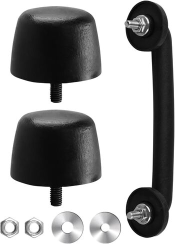 Front Windshield Hold Down Bracket, Rubber Bumper Cushion Fit for Jeep Wrangler 1987-2018, Hood Bumper Replace KJ71051BK 55176422 in Saudi Arabia