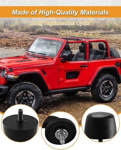 Front Windshield Hold Down Bracket, Rubber Bumper Cushion Fit for Jeep Wrangler 1987-2018, Hood Bumper Replace KJ71051BK 55176422 in Saudi Arabia