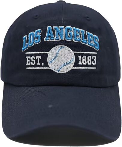 Embroidered City Washed Baseball Cap Adjustable Cotton Fans Baseball Hat for Men Women in Saudi Arabia