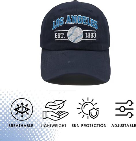Embroidered City Washed Baseball Cap Adjustable Cotton Fans Baseball Hat for Men Women in Saudi Arabia