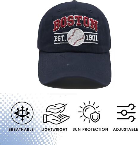 Embroidered City Washed Baseball Cap Adjustable Cotton Fans Baseball Hat for Men Women in Saudi Arabia