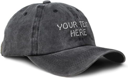 Soft Washed Baseball Cap Custom Personalized Text Dad Hats for Men & Women in Saudi Arabia