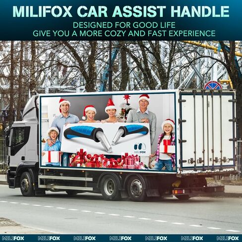 مقبض باب السيارة لكبار السن - مساعدة مقبض دعم السيارة للمعاقين، مقبض باب دعم تلقائي محمول، أدوات مساعدة على الحركة الدائمة لكبار السن، المعاقين، المصابين، رمادي فاتح + أسود داكن in Kuwait