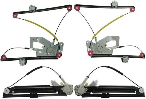 Front Rear Power Window Motor Regulator Assembly Automotive Replacement Window Regulator & Motor Assemblies 4PC Compatible with BMW 525i 2001-2003 Compatible with BMW 528i 1999-2000 51338252393 in Saudi Arabia