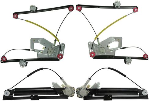 Front Rear Power Window Motor Regulator Assembly Automotive Replacement Window Regulator & Motor Assemblies 4PC Compatible with BMW 525i 2001-2003 Compatible with BMW 528i 1999-2000 51338252393 in Saudi Arabia