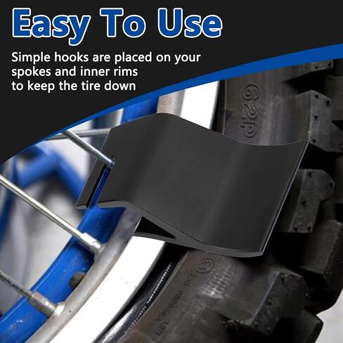 Motorcycle Tire Bead Installation Holder Hook, Off-Road Tire Installation Assistance Tool Universal Wheel Tire Removal Install Bead Buddy Tire Tool for Dirt Bike Motocross Accessories (Blue) in Saudi Arabia