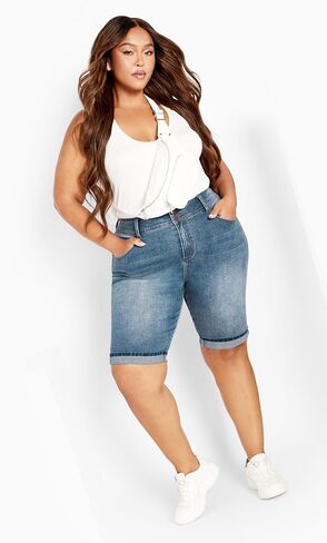 City Chic Women's Plus Size Short - Killer Pins in Saudi Arabia