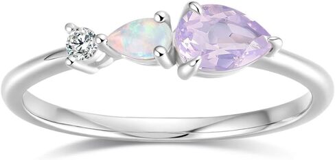 تصريحات لذيذ حلقات للنساء غير القابلة للتكديس خفيفة الوزن خفيفة الوزن آرت ديكو ثلاثة حجر الزفاف مجوهرات الخطوبة المجوهرات in Kuwait