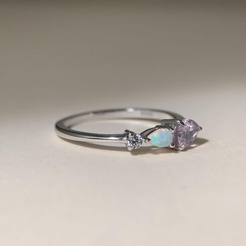 تصريحات لذيذ حلقات للنساء غير القابلة للتكديس خفيفة الوزن خفيفة الوزن آرت ديكو ثلاثة حجر الزفاف مجوهرات الخطوبة المجوهرات in Kuwait