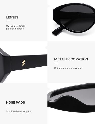 نظارات شمسية مستقطبة من Sojos Retro Retro للنساء للنساء Cat Cat Eye العصرية عتيقة الظلال UV400 in Kuwait