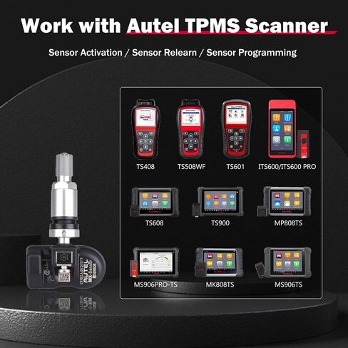 Autel TPMS Sensors, Autel MX Sensor, Set of 40 Metal Sensors, Programmable Sensors, OE-Level for Tire Pressure, 2 in 1 315MHz/433MHz, Press-in Programmable by TS408 TS508 TS508WF TS608 MS906PRO-TS in Saudi Arabia