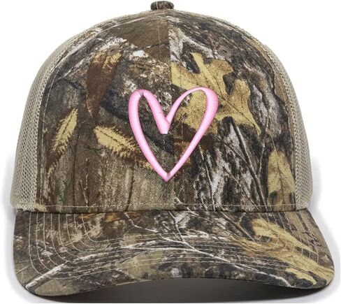 Go All Out Cute Abstract Heart Dad Deluxe Trucker Flatbill Baseball Structured Embroidered Hat in Saudi Arabia