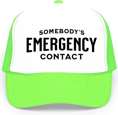 Someone's Emergency Contact Women and Men's Funny Classic 5 Panel Mesh Snap Back Trucker Hat in Kuwait