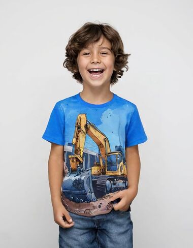 DDSOL Toddler Boy T-Shirt Short Sleeve 3D Graphic Monster Truck Summer Tops Tees Shirt 4-10 Years in Saudi Arabia