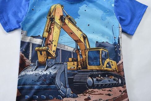 DDSOL Toddler Boy T-Shirt Short Sleeve 3D Graphic Monster Truck Summer Tops Tees Shirt 4-10 Years in Saudi Arabia