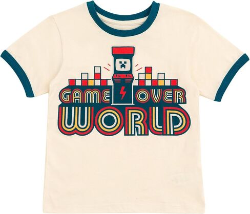 Minecraft Ringer T-Shirt Toddler to Big Kid Sizes (4T - 18-20) in Saudi Arabia