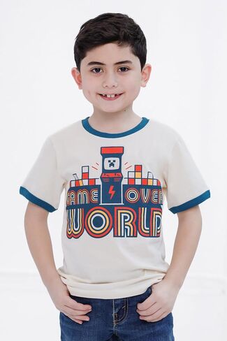 Minecraft Ringer T-Shirt Toddler to Big Kid Sizes (4T - 18-20) in Saudi Arabia