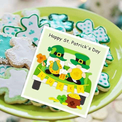 ORIGACH Happy Saint Patrick's Day Clover Coner Cutting Dies for Card Making Metal Die Cut Embossing Stencils for Scrapbooking DIY Crafting Decoration in Saudi Arabia