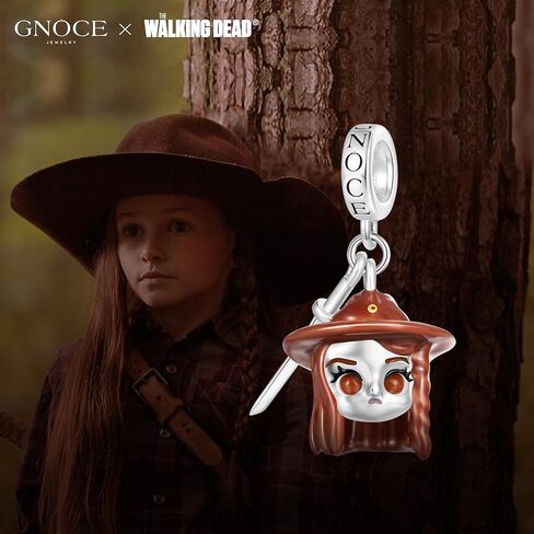 GNOCE Walking Dead Judith Grimes Pendant Dangle Charm for Women, S925 Sterling Silver Dangle Charms for Women Wife, Valentine‘s Day, Halloween Jewelry in Saudi Arabia