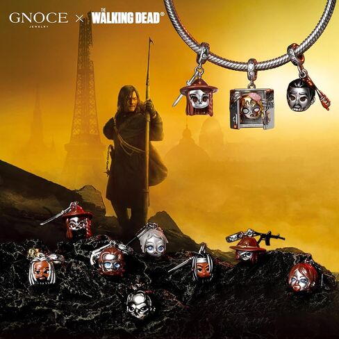 GNOCE Walking Dead Judith Grimes Pendant Dangle Charm for Women, S925 Sterling Silver Dangle Charms for Women Wife, Valentine‘s Day, Halloween Jewelry in Saudi Arabia