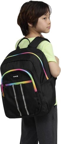 Hurley Kid's School Backpack, Black/Multi, One Size in Saudi Arabia