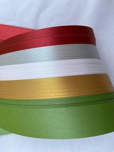 Paper Strips for German, Froebel, Moravian Stars & Weaving ~3/8" Shimmer Holiday in Saudi Arabia