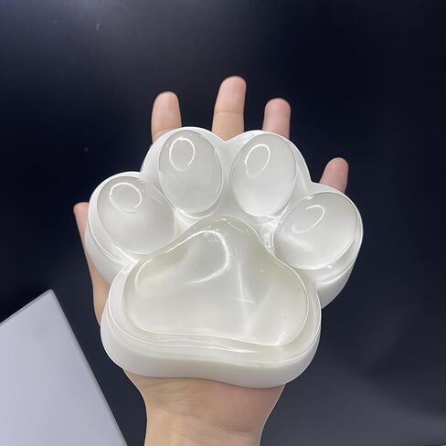 5.9 Inch Ultra Soft & Transparent Cat Paw Squishy Toy, Perfect Paw Squishies for Adults Stress Relief, Squishy Cat Paw Fidget Toy (Transparent Pink) in Kuwait