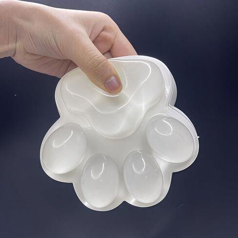 5.9 Inch Ultra Soft & Transparent Cat Paw Squishy Toy, Perfect Paw Squishies for Adults Stress Relief, Squishy Cat Paw Fidget Toy (Transparent Pink) in Kuwait