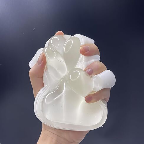 5.9 Inch Ultra Soft & Transparent Cat Paw Squishy Toy, Perfect Paw Squishies for Adults Stress Relief, Squishy Cat Paw Fidget Toy (Transparent Pink) in Kuwait
