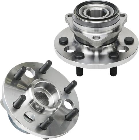 Detroit Axle - 6 Lugs Front Wheel Hubs لـ Chevy GMC K1500 K2500 Suburban Blazer Yukon ، محمل العجلات البديلة ومجموعة مجموعة المحاور ، محاور الزوجين in Saudi Arabia
