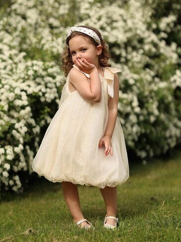 Miipat Toddler Girls Bubble Dress Sparkly Sequin Tulle Party Dress Sleeveless Kids Puffy Princess Dresses in Kuwait