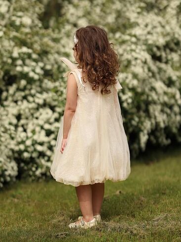 Miipat Toddler Girls Bubble Dress Sparkly Sequin Tulle Party Dress Sleeveless Kids Puffy Princess Dresses in Kuwait