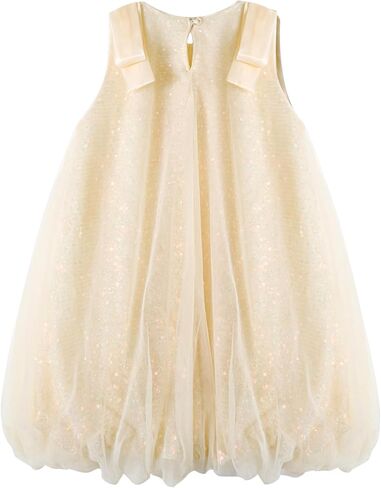 Miipat Toddler Girls Bubble Dress Sparkly Sequin Tulle Party Dress Sleeveless Kids Puffy Princess Dresses in Kuwait