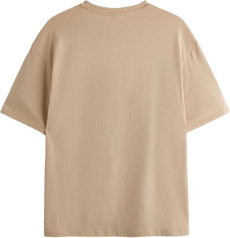 SOLY HUX Women's Graphic Oversized Tees Letter Print Summer Tops Vintage Half Sleeve Loose Casual T Shirts in Saudi Arabia