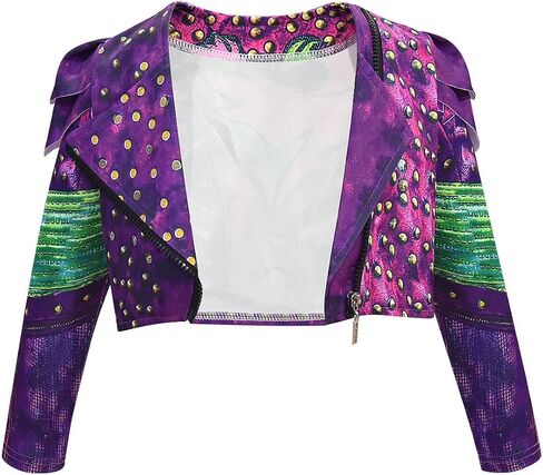 Mal Costume for Girls - Mal Costume Includes Jacket Shirt Pant with Wig Set Kids Halloween Party Cosplay Outfits in Saudi Arabia