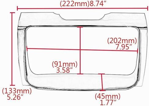 5pcs دراجة نارية Chrome chrome Inner Fairing Tri-Line Gauge Stereo Trims Panel for Harley Street Glide Tri Glide in Saudi Arabia