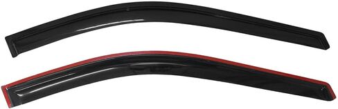 IKON MOTORSPORTS Tape On External Window Visor, Compatible with 1996-2007 Chrysler Dodge Caravan Voyager, Slim Style Dark Smoke Tint Acrylic Shade Rain Sun Guard Wind Vent Deflector in Saudi Arabia