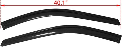 IKON MOTORSPORTS Tape On External Window Visor, Compatible with 1996-2007 Chrysler Dodge Caravan Voyager, Slim Style Dark Smoke Tint Acrylic Shade Rain Sun Guard Wind Vent Deflector in Saudi Arabia