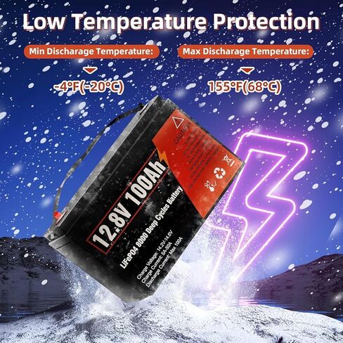 12V 100AH LIFEPO4 Lithium Battery ، Group 31 Protection LifePo4 بطارية LIFEPO4 المدمجة في 100A BMS ذكية ، 15000 دورة عميقة قابلة للشحن مقاومة للماء للطاقة الشمسية ، طاقة الرياح ، المنزل ، RVS in Kuwait