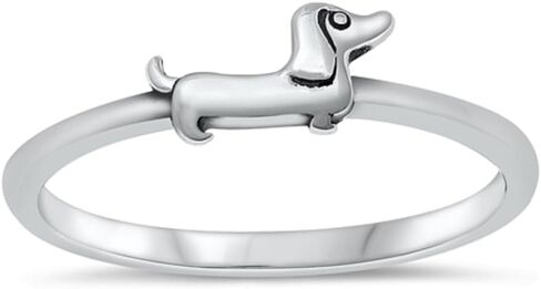 925 Sterling Silver Dachshund Weiner Dog Ring in Saudi Arabia