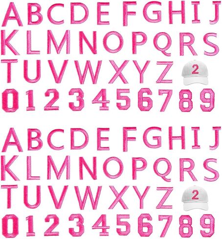 72Pcs Letter Number Iron on Patches, BetterJonny Colorful Embroidered Sew On Patches Alphabet A-Z Numbers 0-9 Applique for Clothes Patches Embroidered Patches for Shoes Hats Bags Jeans DIY Accessories in Kuwait